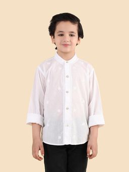 Fabindia - White Embroidered Shirt