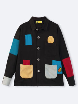 Avokiddos - Black Colorblock Shirt