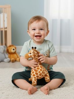 BABYZONE - Green Printed T-shirt and Shorts