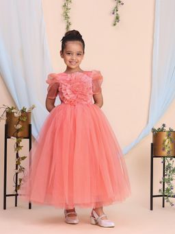 Toy Balloon Kids - Orange Self Design Dress