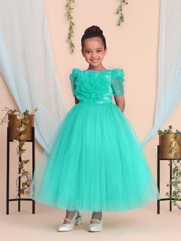 Toy Balloon Kids - Green Self Design Dress