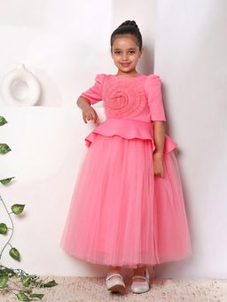 Toy Balloon Kids - Pink Self Design Dress
