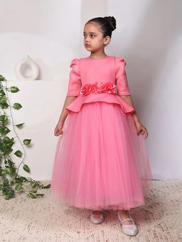 Toy Balloon Kids - Pink Self Design Dress