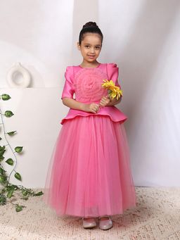 Toy Balloon Kids - Pink Self Design Dress