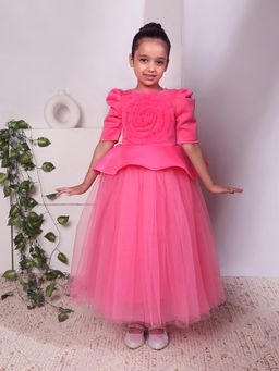 Toy Balloon Kids - Pink Self Design Dress