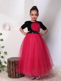 Toy Balloon Kids - Pink Self Design Dress