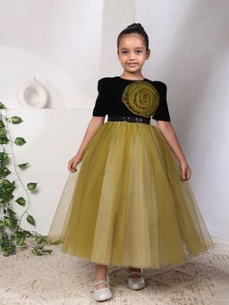Toy Balloon Kids - Green Self Design Dress