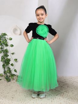 Toy Balloon Kids - Green Self Design Dress