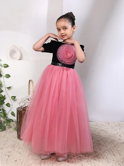 Toy Balloon Kids - Pink Self Design Dress