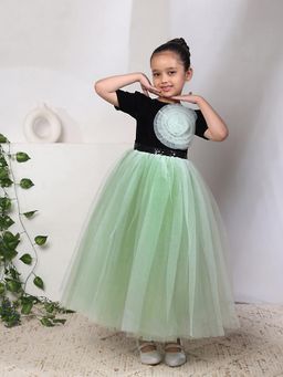 Toy Balloon Kids - Green Self Design Dress