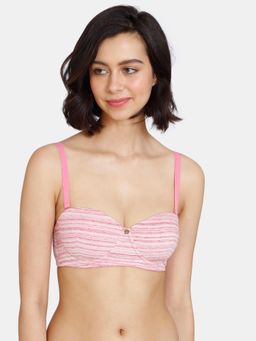 Zivame - Gelato Padded High Wired 3-4th Coverage Strapless Bra - Pink Cosmos