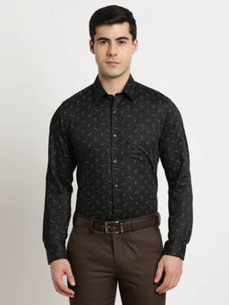 Turtle - Black Printed Shirt