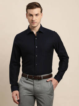 Turtle - Navy Blue Stripes Shirt