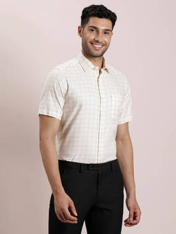 Turtle - Cream Checks Shirt