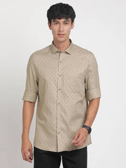Turtle - Brown Printed Shirt