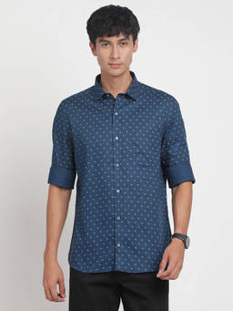 Turtle - Blue Printed Shirt