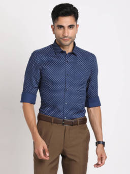 Turtle - Blue Printed Shirt