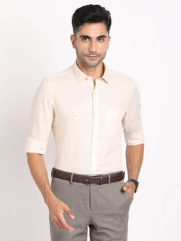 Turtle - Beige Printed Shirt
