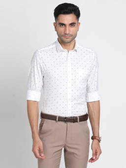 Turtle - Off White Printed Shirt