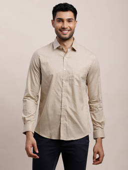Turtle - Brown Printed Shirt