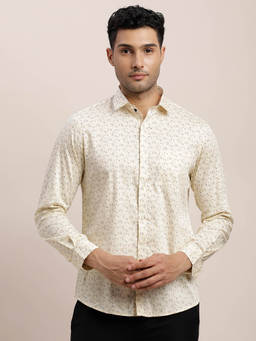Turtle - Beige Printed Shirt