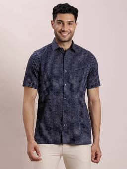 Turtle - Blue Printed Shirt