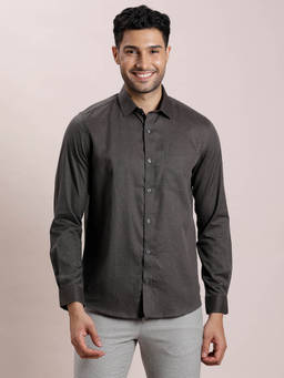 Turtle - Brown Printed Shirt
