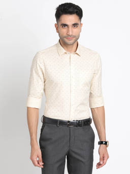 Turtle - Beige Printed Shirt