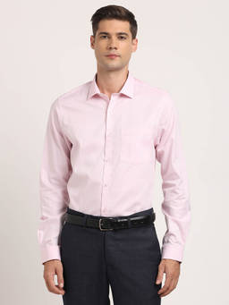 Turtle - Pink Self Design Shirt