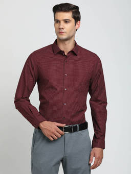 Turtle - Maroon Printed Shirt