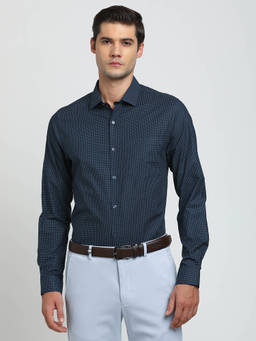 Turtle - Navy Blue Printed Shirt