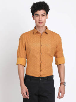 Turtle - Mustard Printed Shirt