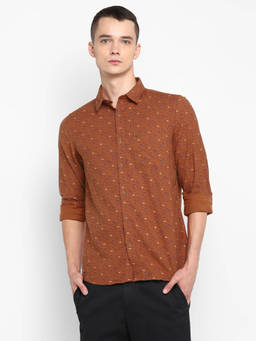 Turtle - Brown Printed Shirt
