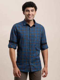 Turtle - Blue Checks Shirt