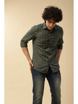 Turtle - Green Checks Shirt
