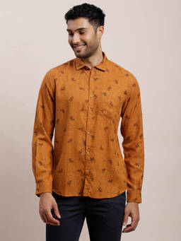Turtle - Orange Printed Shirt