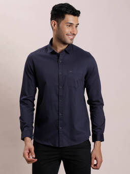 Turtle - Navy Blue Solid Shirt
