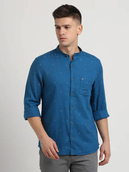 Turtle - Blue Printed Shirt