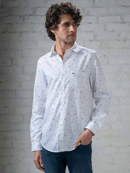 Turtle - White Printed Shirt