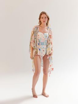 NOIB - Boardgame June Multi Coloured Long Coverup