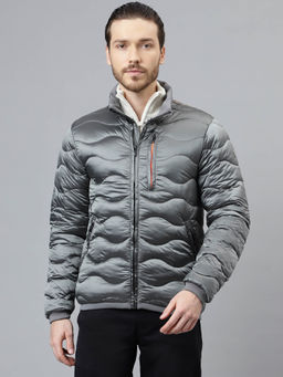 WOODLAND - Mens Solid Full Sleeves Grey Jacket