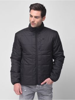 WOODLAND - Mens Solid Full Sleeves Black Jacket
