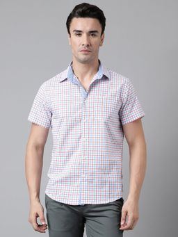 WOODLAND - Mens Checks Half Sleeves Multi-Color Casual Shirt