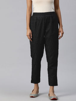 Readiprint - Women Cotton Fabric Black Color Pant
