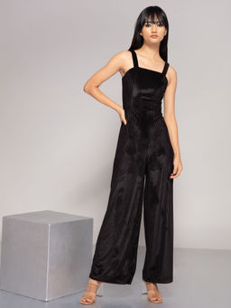 Twenty Dresses by Nykaa Fashion - Black Feels So Smooth Jumpsuit