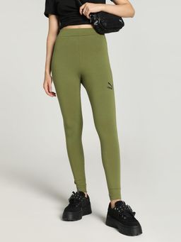 Puma - Classics High Waist Women's Green Tights