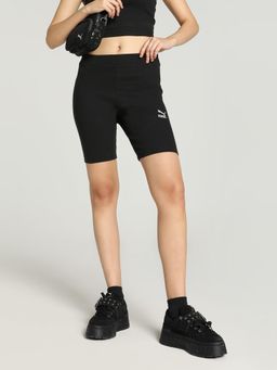 Puma - CLASSICS Ribbed Short Women's Black Tights