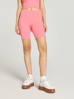 Puma - CLASSICS Ribbed Short Women's Black Tights