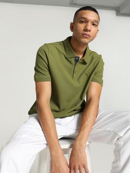 Puma - Ottoman Polo Men's Green T-Shirt