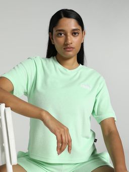 Puma - Essentials Elevated Women's Green T-Shirt